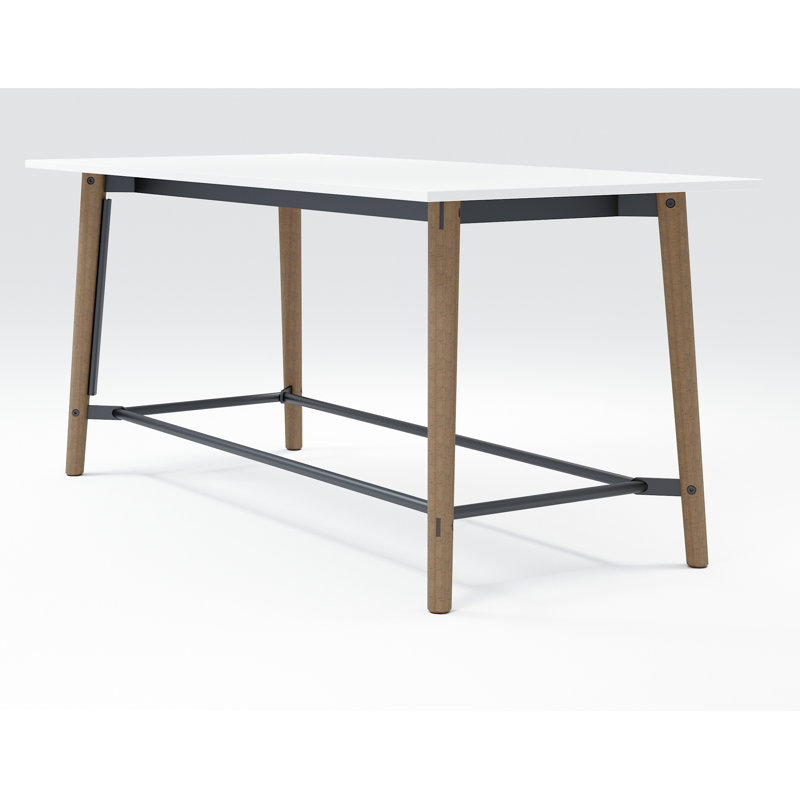 Latte and White Wood Bar Height Dining Table