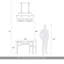 Luminaire suspendu linéaire 8 lumières Aramie en ivoire antique avec verre transparent-115140659