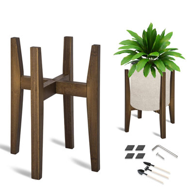 Bamboo Adjustable Plant Stand Indoor