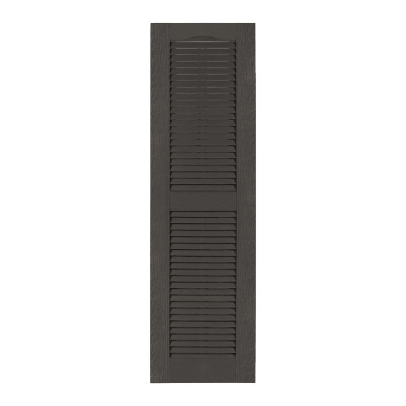 Volet à persiennes sur mesure avec dessus cathédrale, Morceaux de chocolat, 76", 12"