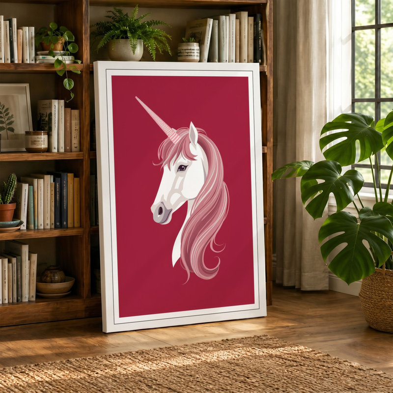 Spiraled Horn Dreams Modern - Wrapped Canvas, 36x24 - 91.4 x 61.0 cm, Cream Border