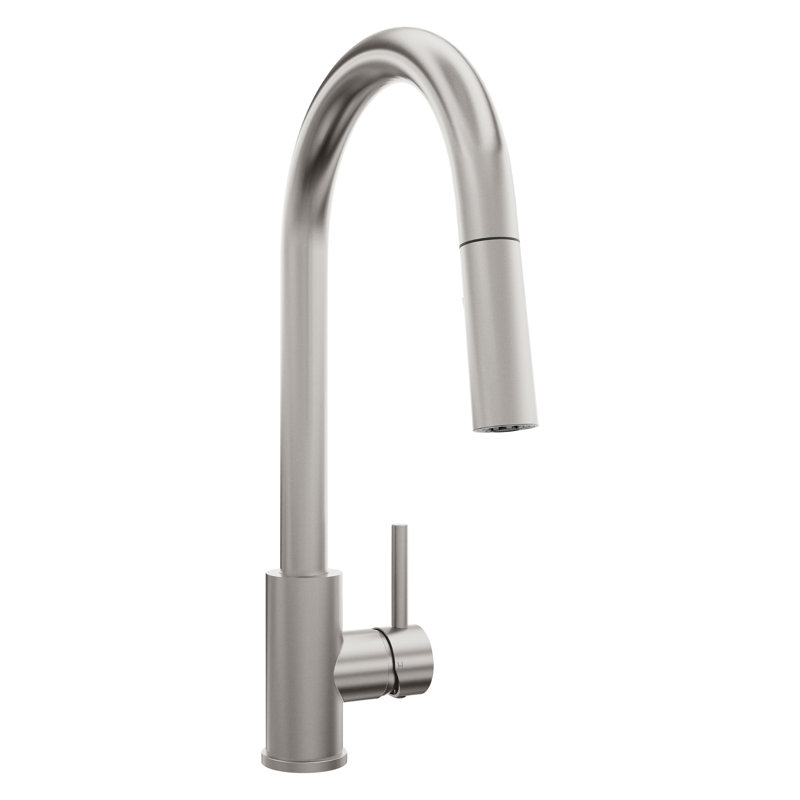 ZLINE Rubicon Pull Down Single Handle Kitchen Faucet in Matte Black, Brushed Nickel