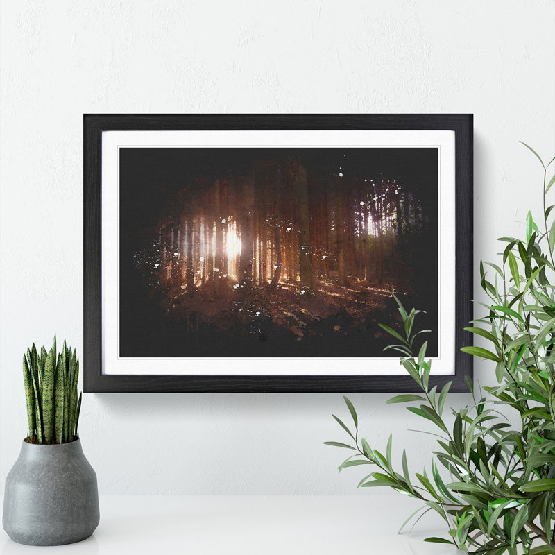 Forest View Vol.2 - Picture Frame Graphic Art, Black, 48cm H x 65cm W x 2cm D