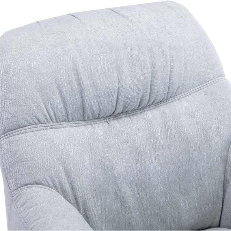 30.31" Wide Stitch-Tufted Linen Blend Upholstered Armchair, Light Gray