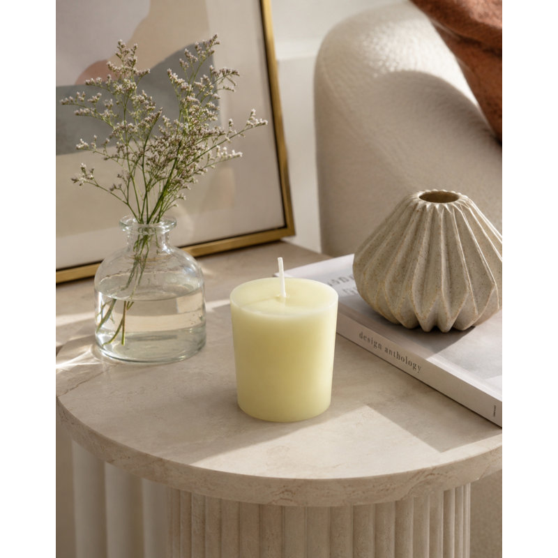 Unscented Votive Candle, Ivory, Set of 12