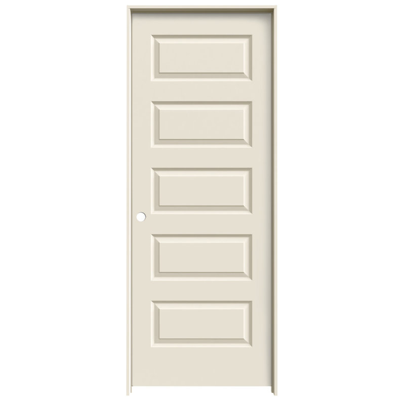 Porte standard intérieure moulée en bois manufacturé à panneau massif, 30 po x 80 po, Côté gauche