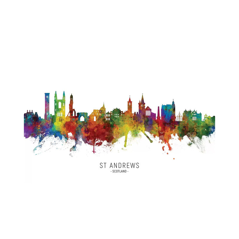 «St Andrews Écosse Skyline» par Michael Tompsett, impression sur toile tendue, H 40 po x l 60 po x 1,5 po