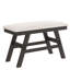 Ensemble de table de salle à manger 6 pièces à hauteur de comptoir en bois avec tablette de rangement, banc et 4 chaises-130139446