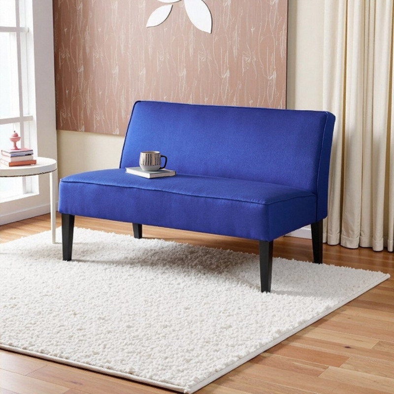 Fauteuil d'appoint rembourré Classic Linen - Élégance et confort intemporels, Blue