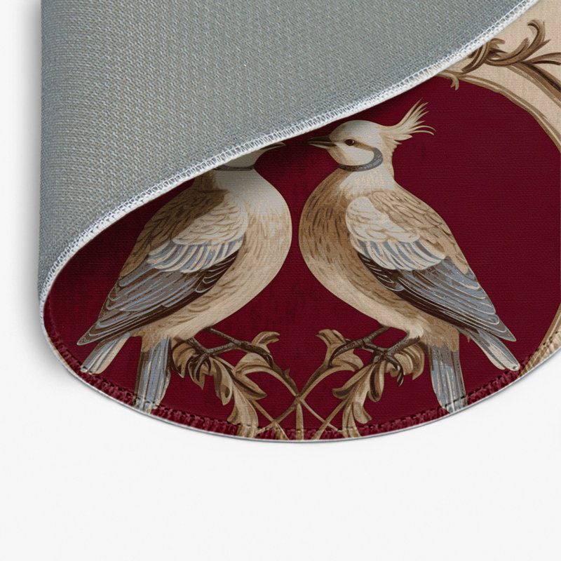 Tapis d'intérieur et d'extérieur brun français, Rond 5 pi