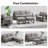 Aldiana 8-Piece Outdoor Conversation Set With Swivel Gliders And Fire Pit Table, 9-Person Wicker Patio Seating With Sofa, Armchairs & Ottomans-89190551-89190552