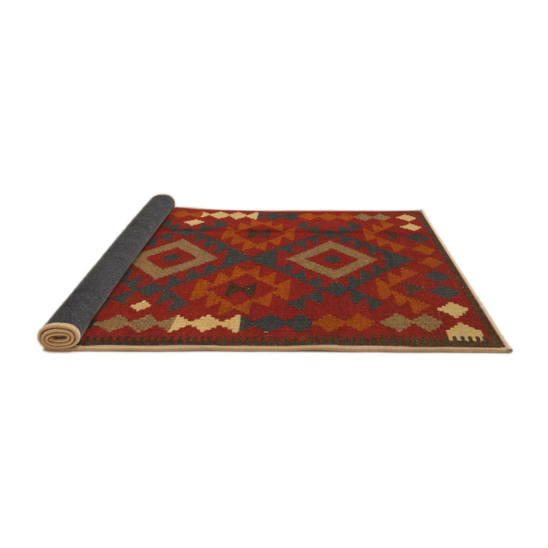Tapis oriental rouge / brun, Rond 8 pi