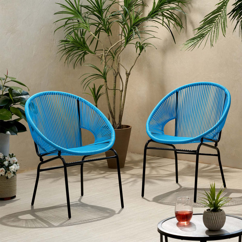 Chaise Nusa, Bleu et noir