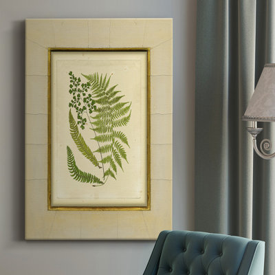 Fern with Crackle Mat (H) II " Fern with Crackle Mat (H) II " Graphic Art Print