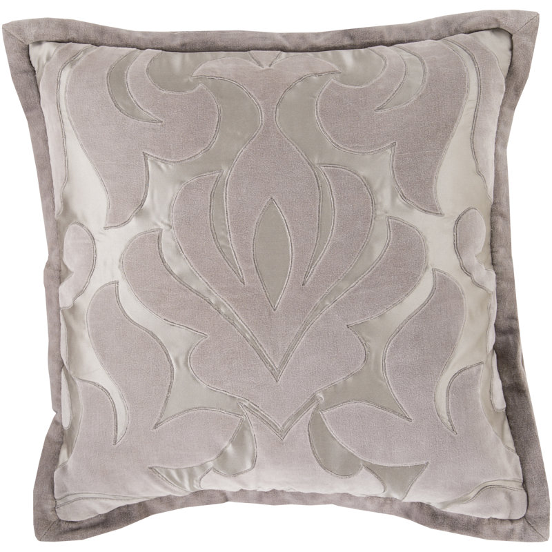 Geometric Linen Pillow Cover, 20" H x 20" W x 1" D, Gray\Neutral