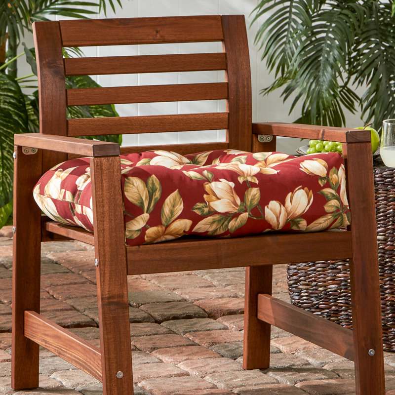Shipton Outdoor 20'' Dining Chair Seat Cushion, Roma Floral, 1