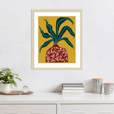 «Snappy Botanical III» par Regina Moore, impression sur bois encadrée