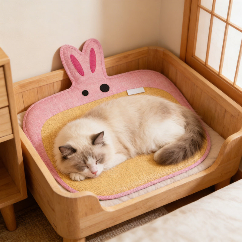 Tapis pour animaux 4 saisons, 21,65 po x 19,69 po, rose, Rose