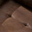 Fauteuil confortable - profil bas, courbé, noir mat, cadre en microfibre brune,