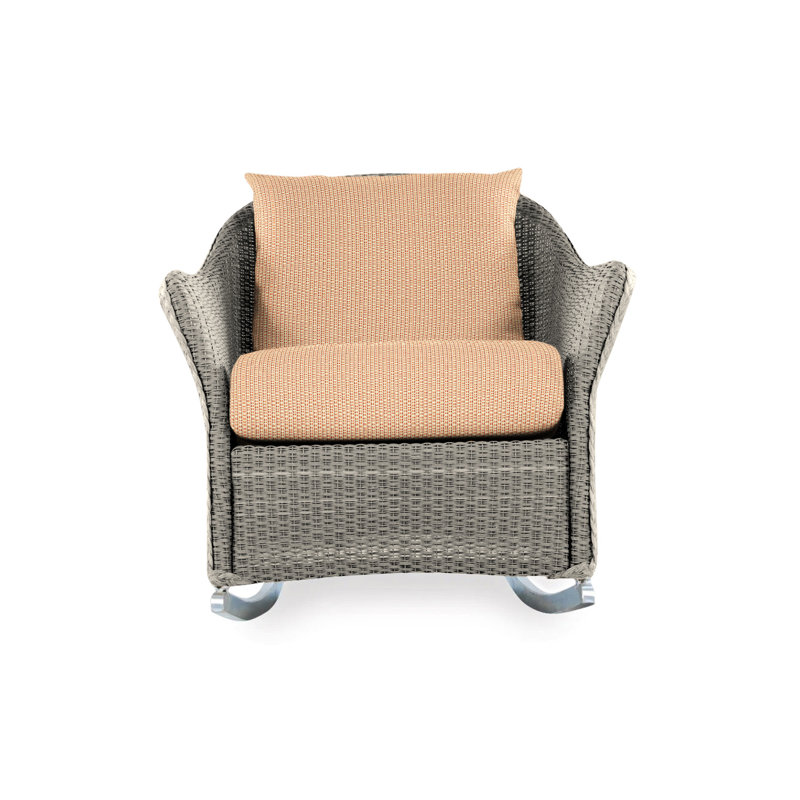 Weekend Retreat Outdoor Rocker Chair, Pewter, Charlotte Sparrow