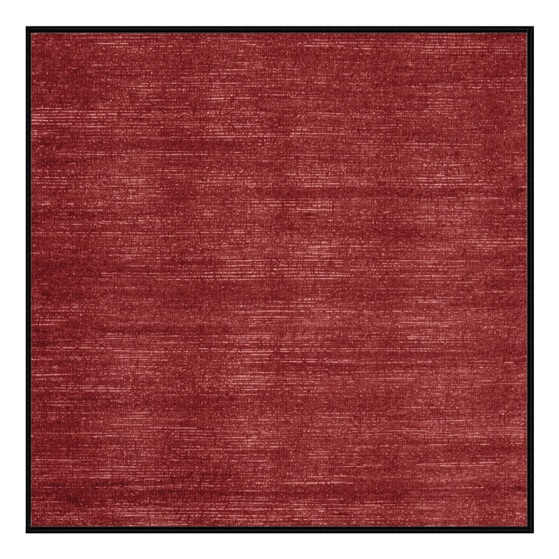 Tapis rouge uni lavable à la machine, Carré 5 pi
