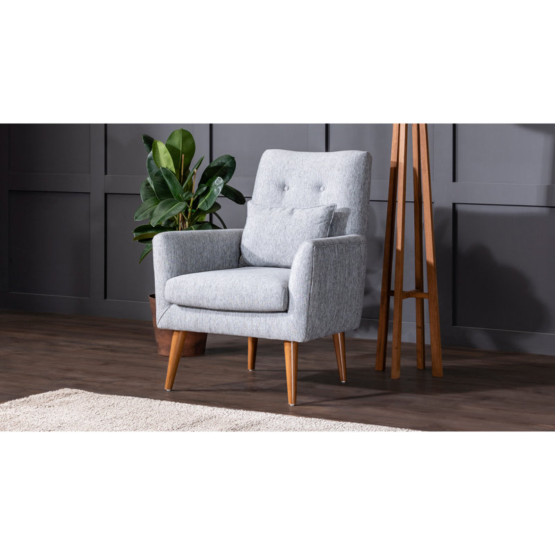 Sumler Upholstered Armchair, Light Grey