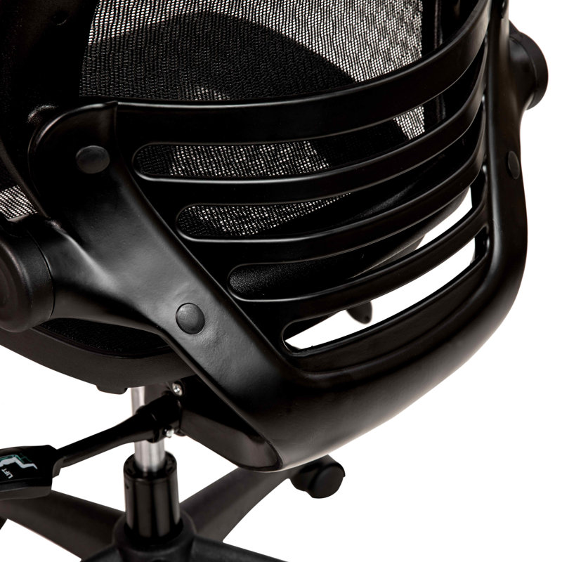 Black Mesh Executive Swivel Office Chair with Adjustable Arms