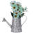5-Inch Galvanized Metal Decorative Vase, Mini Vintage Watering Can for Dried Flowers