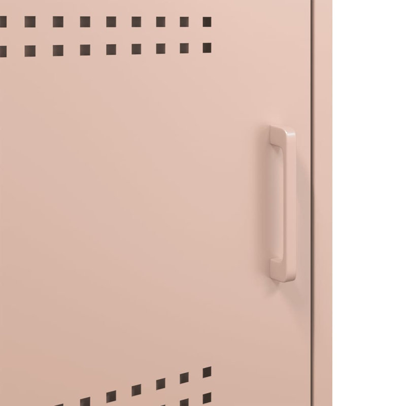 Prinsh 36cm W Steel Bedside Table, Pink