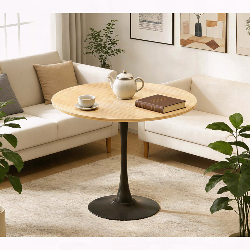 Table ronde tulipe 31,5 pouces, Noyer