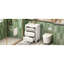 Meuble-lavabo blanc 24 po avec lavabo en céramique 24 po, 3 tiroirs, conception élégante de style rétro, armoire facile à assembler, détails, trois trous pré-percés
