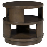 Michael Weiss Middleton Solid Wood Floor Shelf End Table with Storage