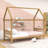 Twin Wood House Bed With Underbed Space-1253603739
