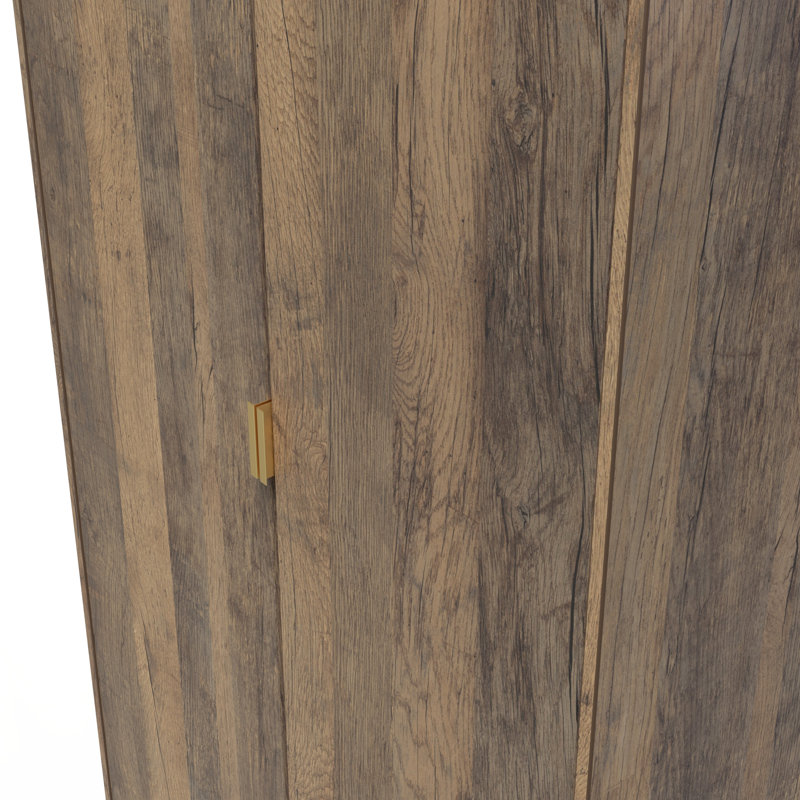 Bibek Manufactured Wood Wardrobe, Vintage Oak