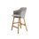 Choice Chair Indoor and Counter Four Teak Legs Base with Upholstery Cover Set (Cane-line Zen Seat-Back Cover)