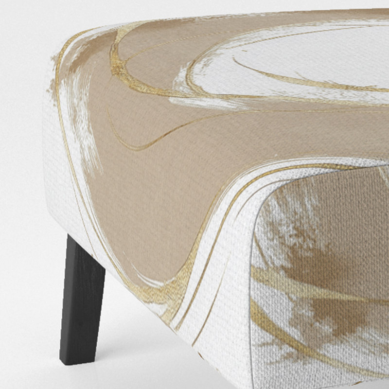 Fauteuil de chambre Gold Glamour, Crème / Blanc