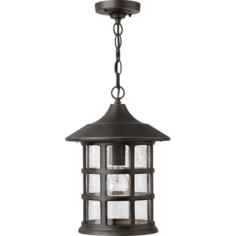 Freeport 1-Light Outdoor Hanging Lantern, Incandescent, Black