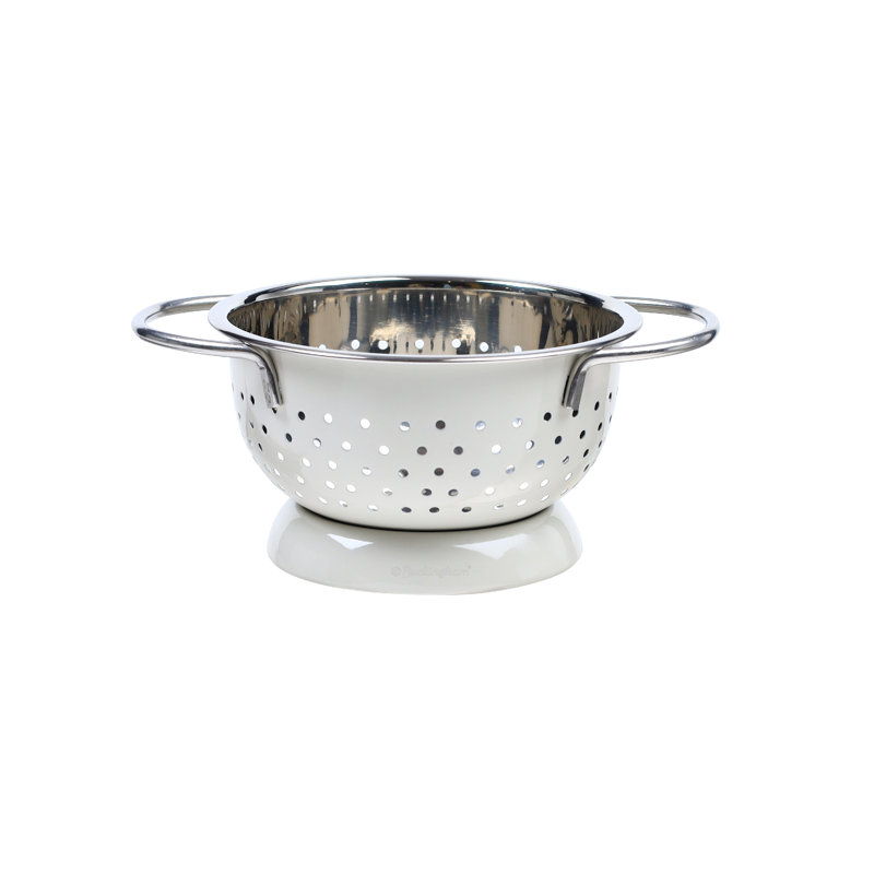Buckingham Stainless Steel Hemisphere Colander Strainer  , Cream