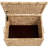 Heavy-duty Water Hyacinth Wicker Storage Trunk with Metal Frame