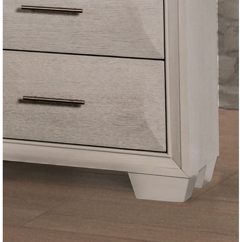 Commode à tiroirs en queue d'aronde anglaise, 1 pièce, finition chêne blanc