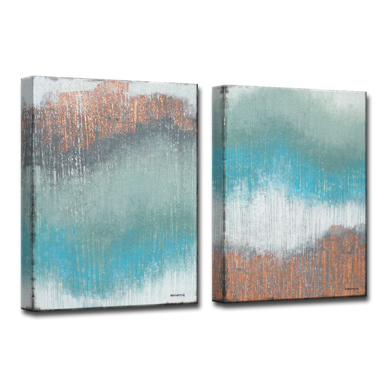 «Heron Point» par Norman Wyatt Jr. - Ensemble de 2 reproductions sur toiles tendues, H 20 po x l 16 po x 1,5 po