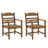 Set Of 2 Patio Dining Chairs With Arms, HIPS Wood Grain Outdoor Chairs, Teak Finish – All - Weather Comfort-1646286111