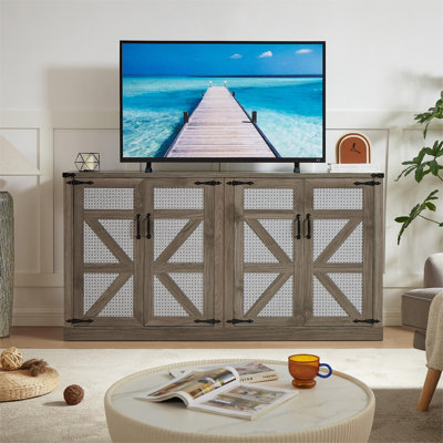 Aurelijus Sideboard with 4 Barn Doors and Adjustable Shelves
