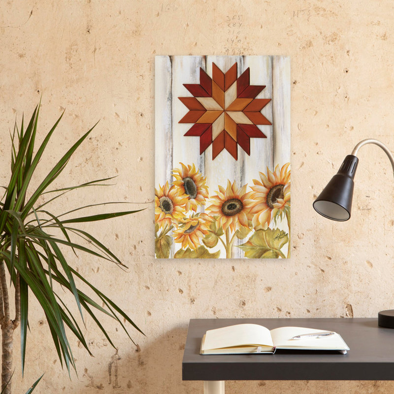 Tournesols étoilés, H 16 po x l 24 po