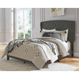 Upholstered Wingback Bed