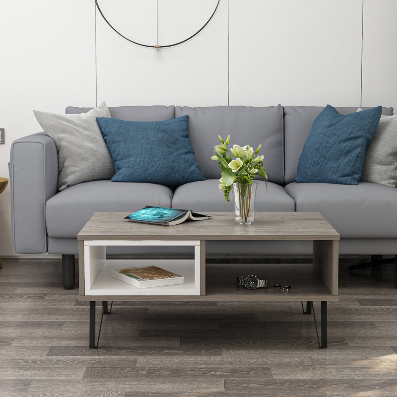Medota 4 Legs Coffee Table with Storage, Wenge