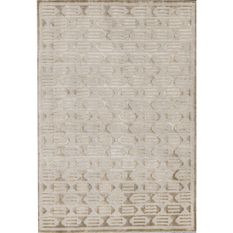 Hand-Knotted High-Quality Gray Area Rug