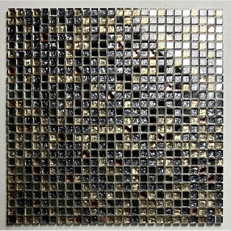 Carreau de mosaïque en verre l 0,4 po x L 0,4 po
