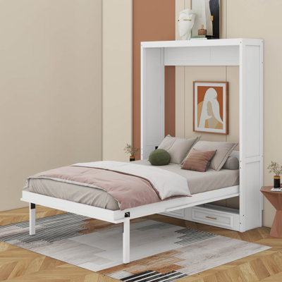 Lit escamotable double avec tiroirs