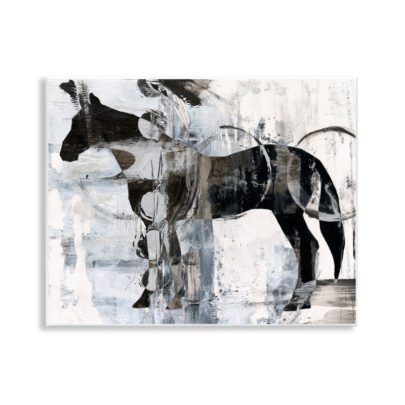 Art mural cheval et cercles abstraits par Ethan Harper